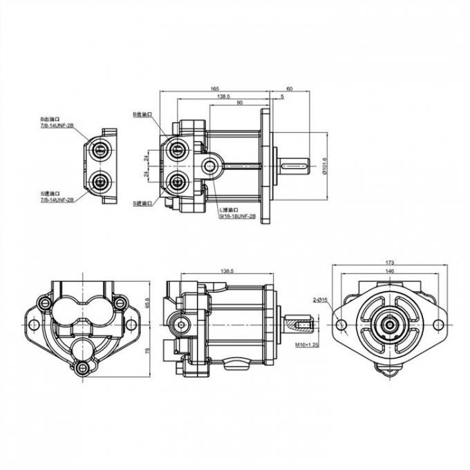 Motor de fan hidráulico ZAX470, motor de fan de Hitachi para el excavador ZAX450 0